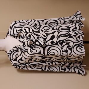 Karen Scott Monochrome Patterned Blouse